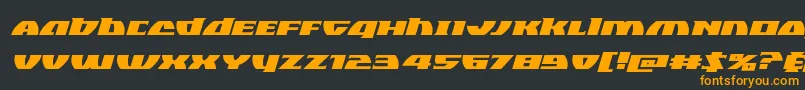 Blackbishopexpandital Font – Orange Fonts on Black Background