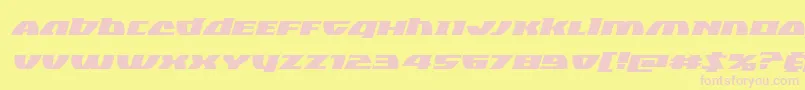 Fonte Blackbishopexpandital – fontes rosa em um fundo amarelo
