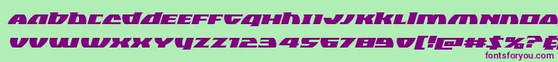 Шрифт Blackbishopexpandital – фиолетовые шрифты на зелёном фоне