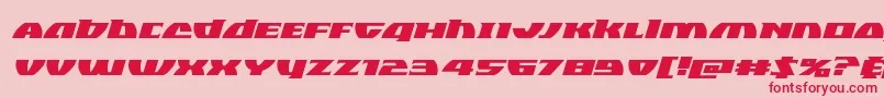 フォントBlackbishopexpandital – ピンクの背景に赤い文字