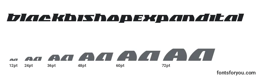 Blackbishopexpandital Font Sizes