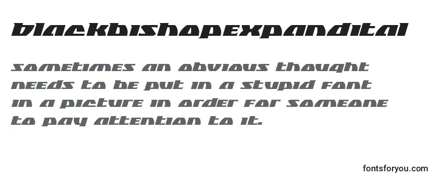 Blackbishopexpandital Font