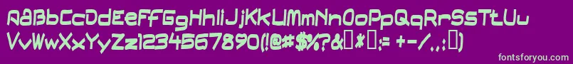 Fielddayfilter Font – Green Fonts on Purple Background