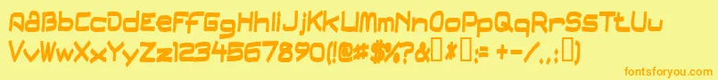 Czcionka Fielddayfilter – pomarańczowe czcionki na żółtym tle