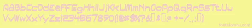 Fielddayfilter Font – Pink Fonts on Yellow Background