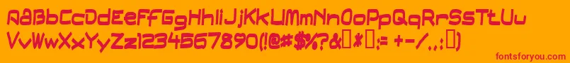 Fielddayfilter Font – Red Fonts on Orange Background