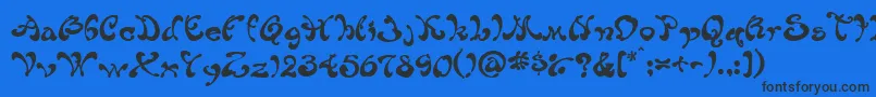 Habibe Font – Black Fonts on Blue Background