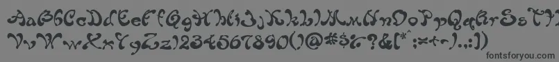 フォントHabibe – 黒い文字の灰色の背景