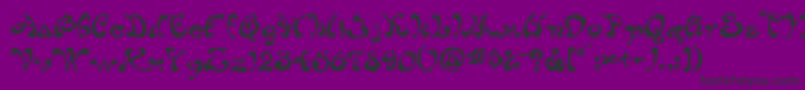 Habibe-Schriftart – Schwarze Schriften auf violettem Hintergrund