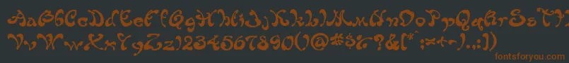 Habibe-fontti – ruskeat fontit mustalla taustalla