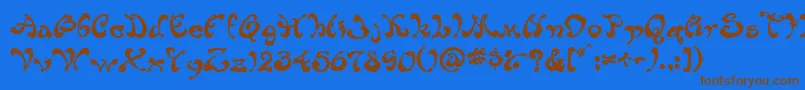 Шрифт Habibe – коричневые шрифты на синем фоне