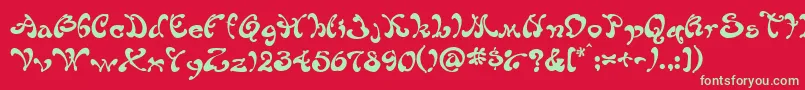 Weitere Informationen zur Habibe-Schriftart Habibe-Schriftart – Grüne Schriften auf rotem Hintergrund