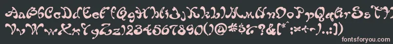 Habibe Font – Pink Fonts on Black Background