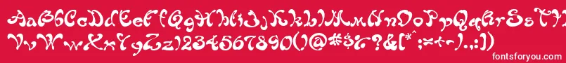 Habibe Font – White Fonts on Red Background