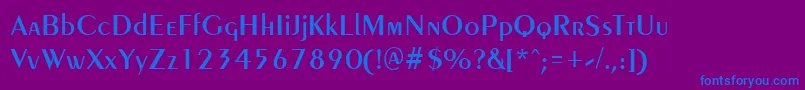 Шрифт PenyaeRegular – синие шрифты на фиолетовом фоне