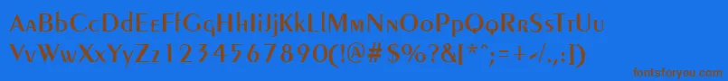 PenyaeRegular Font – Brown Fonts on Blue Background
