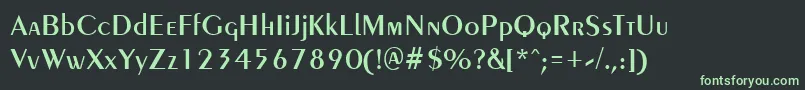 PenyaeRegular-fontti – vihreät fontit mustalla taustalla