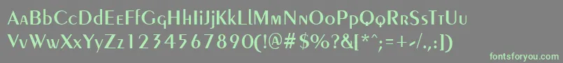 Шрифт PenyaeRegular – зелёные шрифты на сером фоне