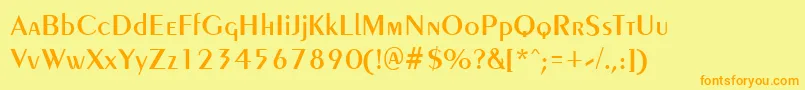 PenyaeRegular Font – Orange Fonts on Yellow Background