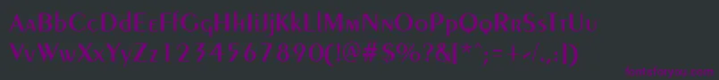 Шрифт PenyaeRegular – фиолетовые шрифты на чёрном фоне