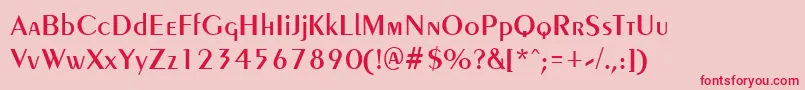 PenyaeRegular Font – Red Fonts on Pink Background