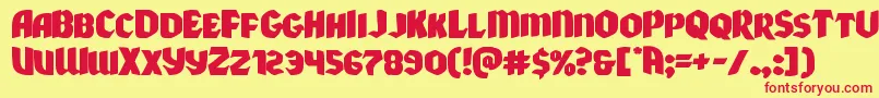 Xmasxpressxpand Font – Red Fonts on Yellow Background