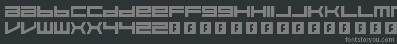 Feisar-fontti – harmaat kirjasimet mustalla taustalla