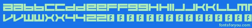 Feisar Font – Green Fonts on Blue Background