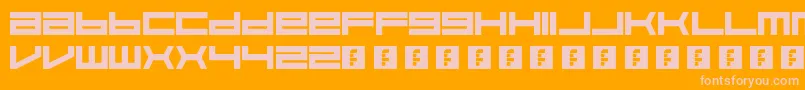 Feisar Font – Pink Fonts on Orange Background