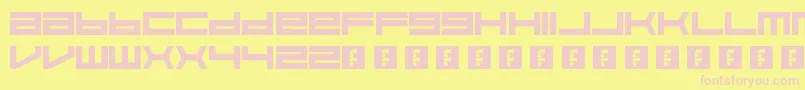 Czcionka Feisar – różowe czcionki na żółtym tle