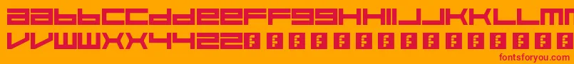 Feisar Font – Red Fonts on Orange Background