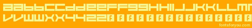 Feisar Font – Yellow Fonts on Orange Background