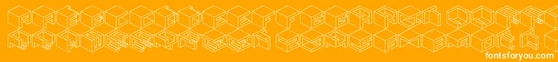 Qbicle2Brk Font – White Fonts on Orange Background