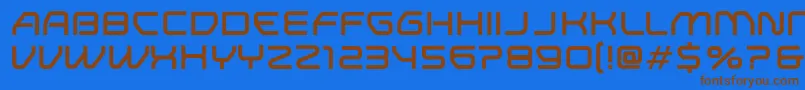 Researchremix Font – Brown Fonts on Blue Background