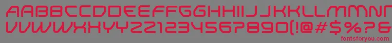 フォントResearchremix – 赤い文字の灰色の背景