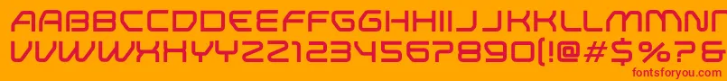 Researchremix Font – Red Fonts on Orange Background