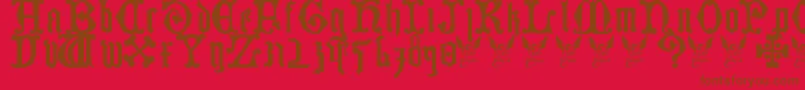 GermanBlackletters15thC Font – Brown Fonts on Red Background