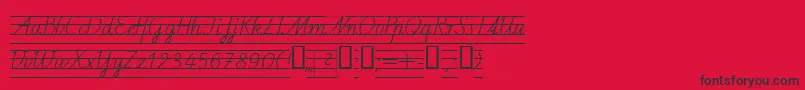 フォントSchulschriftcl4 – 赤い背景に黒い文字
