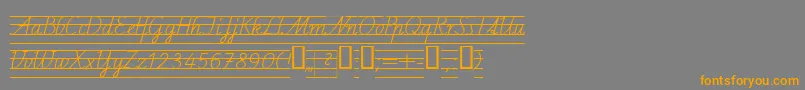 fuente Schulschriftcl4 – Fuentes Naranjas Sobre Fondo Gris