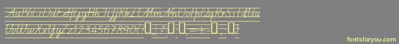 フォントSchulschriftcl4 – 黄色のフォント、灰色の背景