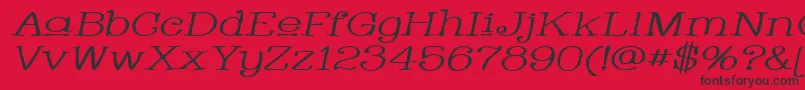 WhackadooUpperWideItalic Font – Black Fonts on Red Background