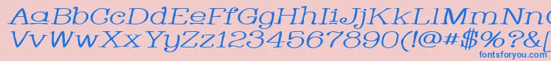 WhackadooUpperWideItalic Font – Blue Fonts on Pink Background