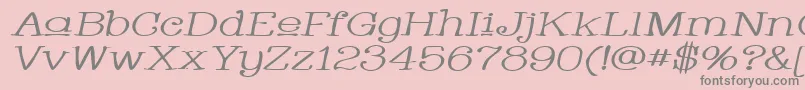 WhackadooUpperWideItalic Font – Gray Fonts on Pink Background