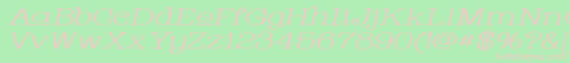 WhackadooUpperWideItalic Font – Pink Fonts on Green Background