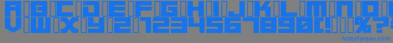 Timetrek Font – Blue Fonts on Gray Background