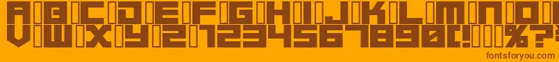 Timetrek Font – Brown Fonts on Orange Background