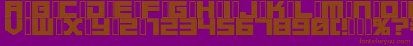 Timetrek Font – Brown Fonts on Purple Background