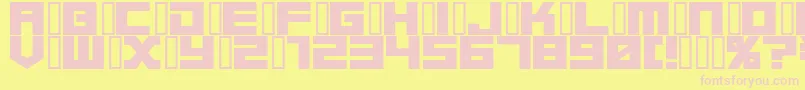 Timetrek Font – Pink Fonts on Yellow Background
