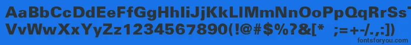 NebulaHeavy Font – Black Fonts on Blue Background
