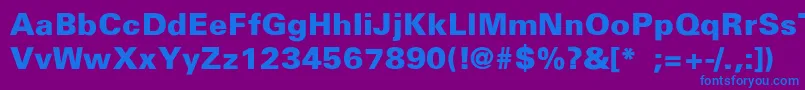 NebulaHeavy-fontti – siniset fontit violetilla taustalla